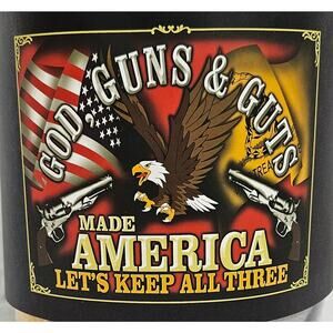 Queen Size Blanket - GOD, GUNS & GUTS MADE AMERICA LET'S KEEP ALL THREE